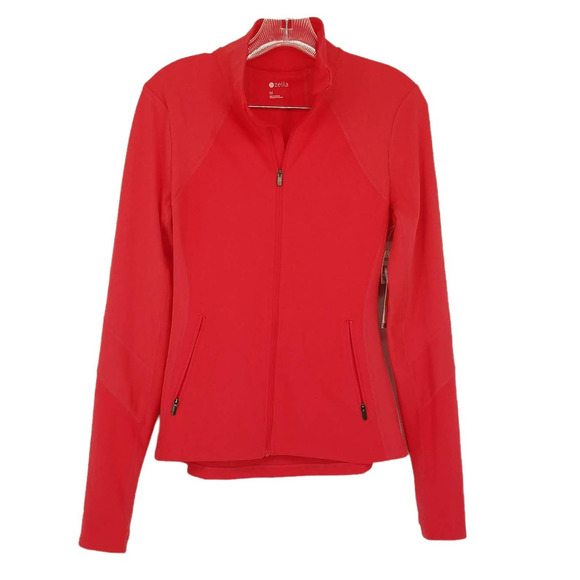 Zella Jackets & Blazers - Zella Activewear Collared Full Zip Sportswear Jacket in Red Size Medium NEW